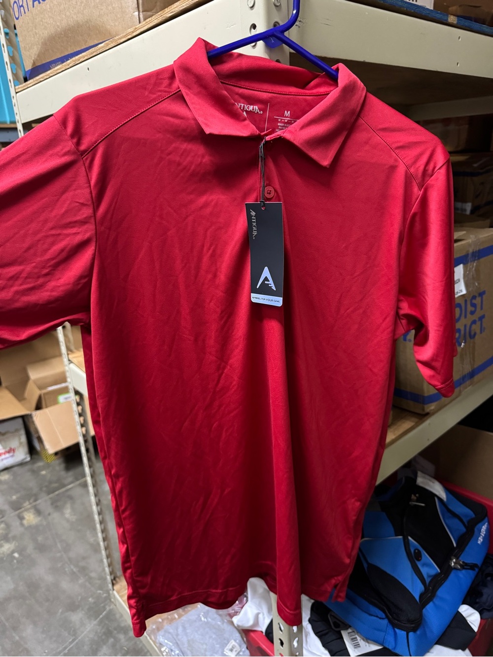 Antigua Red Men's Performance Polo size medium